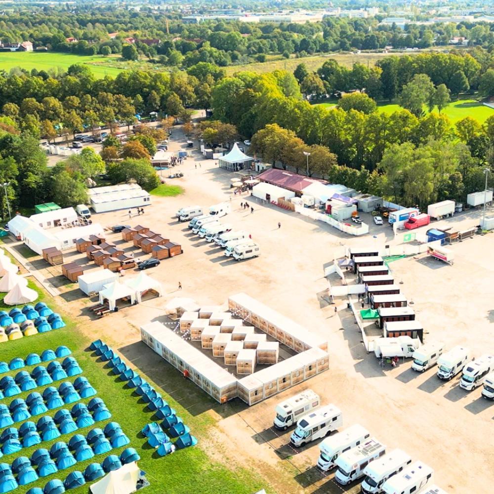 Oktoberfest Wiesn Camp Lodge Munique Exterior foto